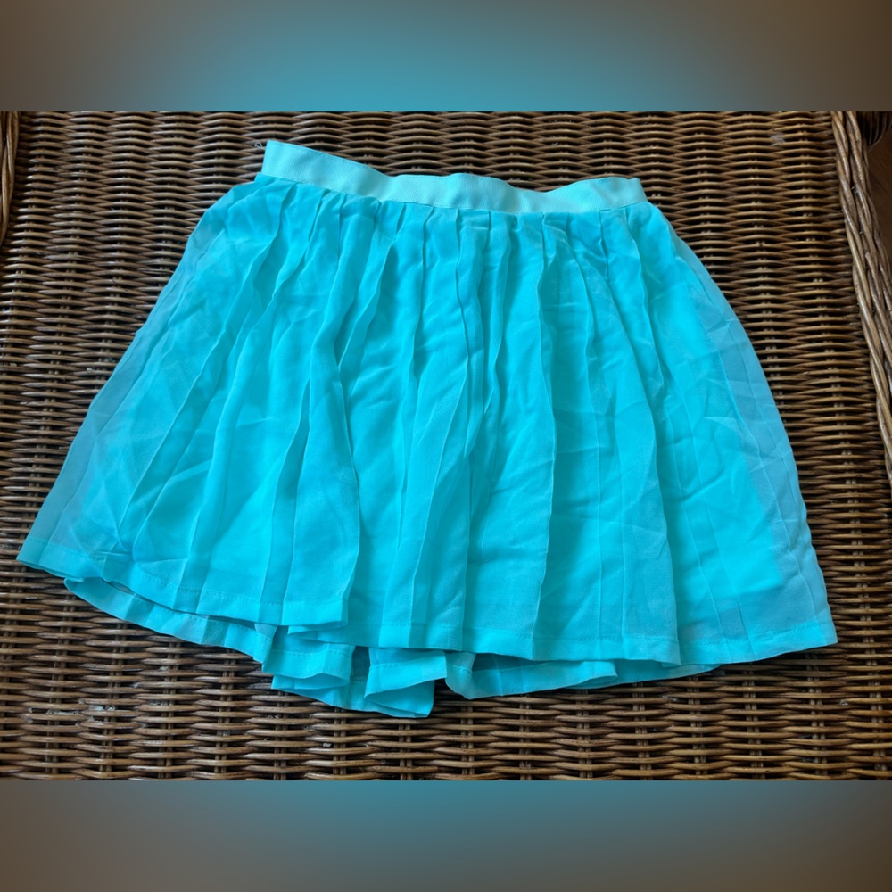 Vibrant Blue Kids Pleated Skirt